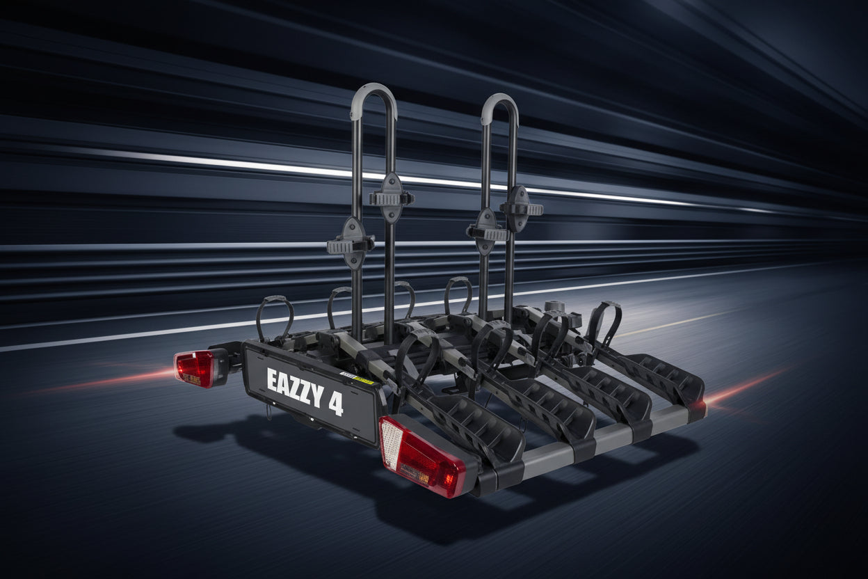 4 Towbar Bike Rack 13 Pins - 4 Bikes Black