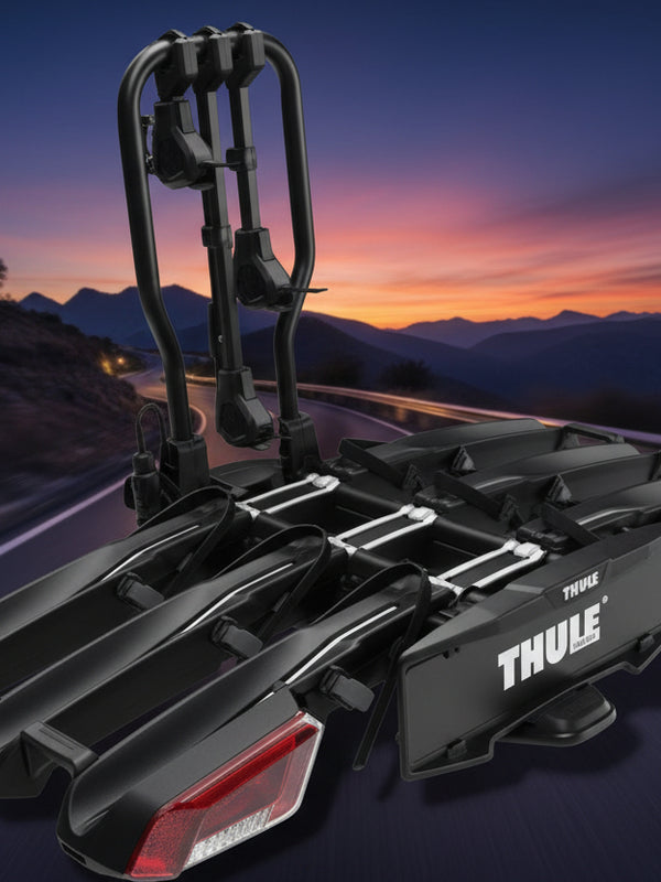 Towbar Bike Rack - 3 Bikes (E-Bikes Compatible) Black