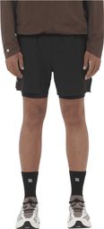 5in Men's 2-in-1 Shorts, Black