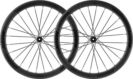 Pair of 45 Disc 700mm Wheels | 12x100 - 12x142 mm | Centerlock | Black